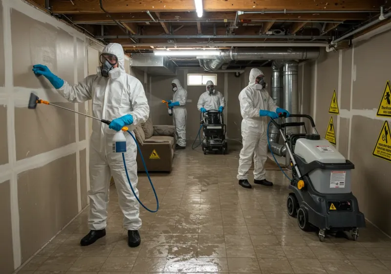 Basement Moisture Removal and Structural Drying process in Honolulu County, HI